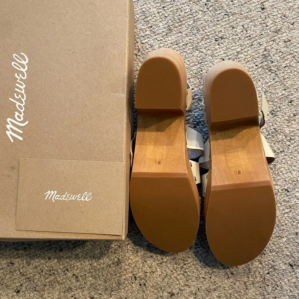 NWT Madewell The Sigrid Strappy Clog Sandal - Genuine Leather - Size 8.5